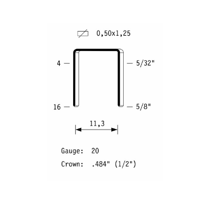 Agrafes galvanisées 4 mm (D-04-G)