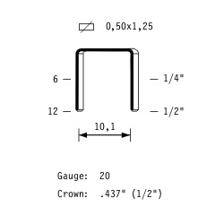 Agrafes galvanisées 6 mm (PB-06-G)