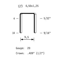 Agrafes galvanisées 6 mm (PF-06-G)