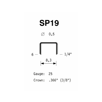 Agrafes galvanisées 6 mm (SP19-06G)